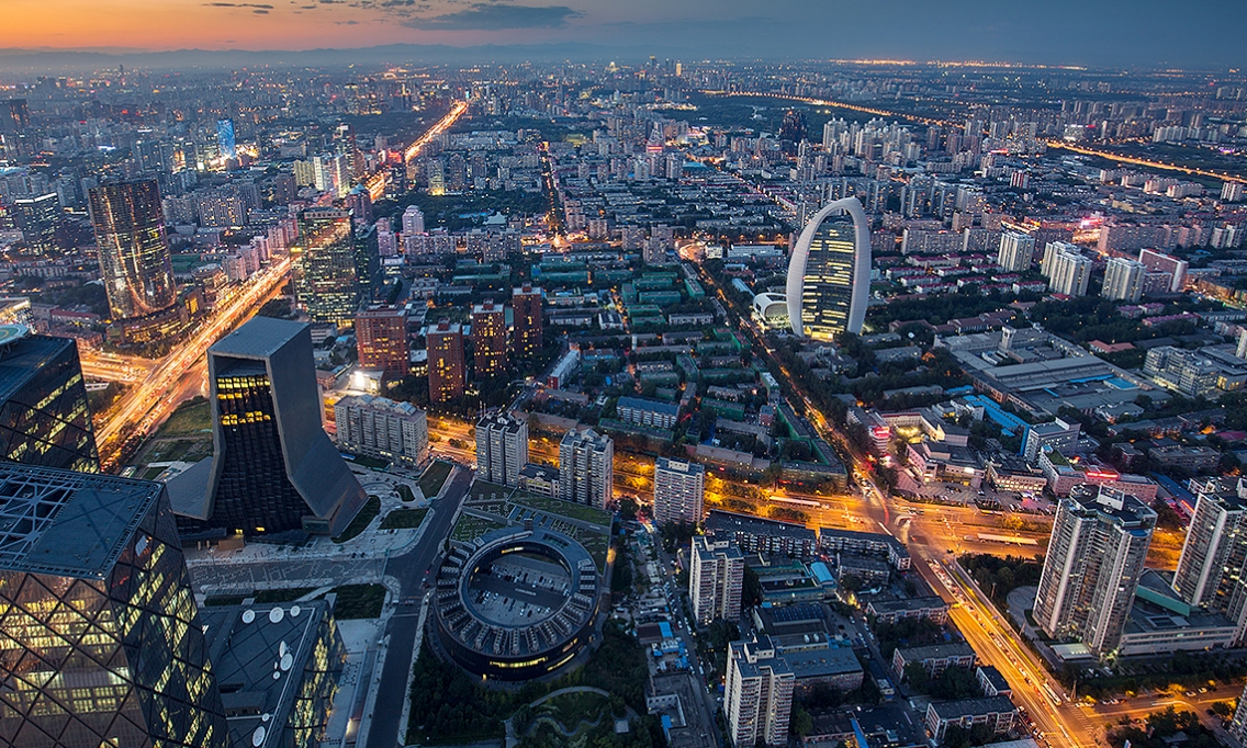 bustling cityscape