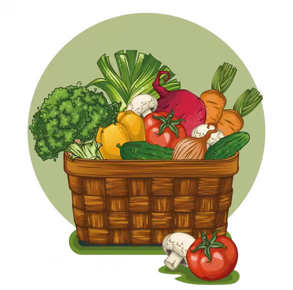 Panier de legumes version ronde